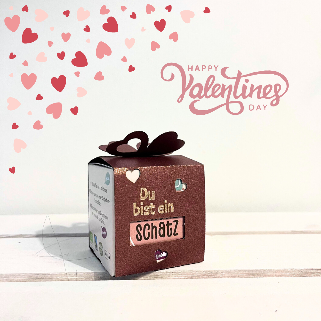 Du Bist Ein Schatz Englisch Geschenk-Banderole "Du bist ein Schatz" für Valentinstag – SchokoSchatz