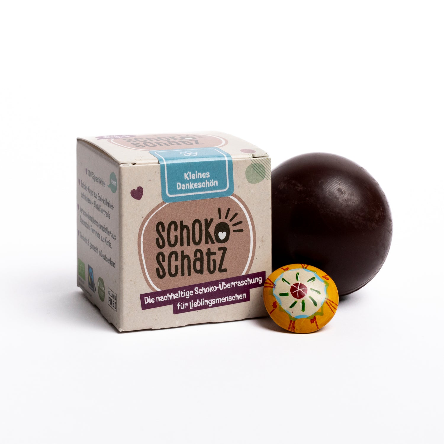 SchokoSchatz für Lieblingsmenschen - Kleines Dankeschön (zartbitter / vegan)