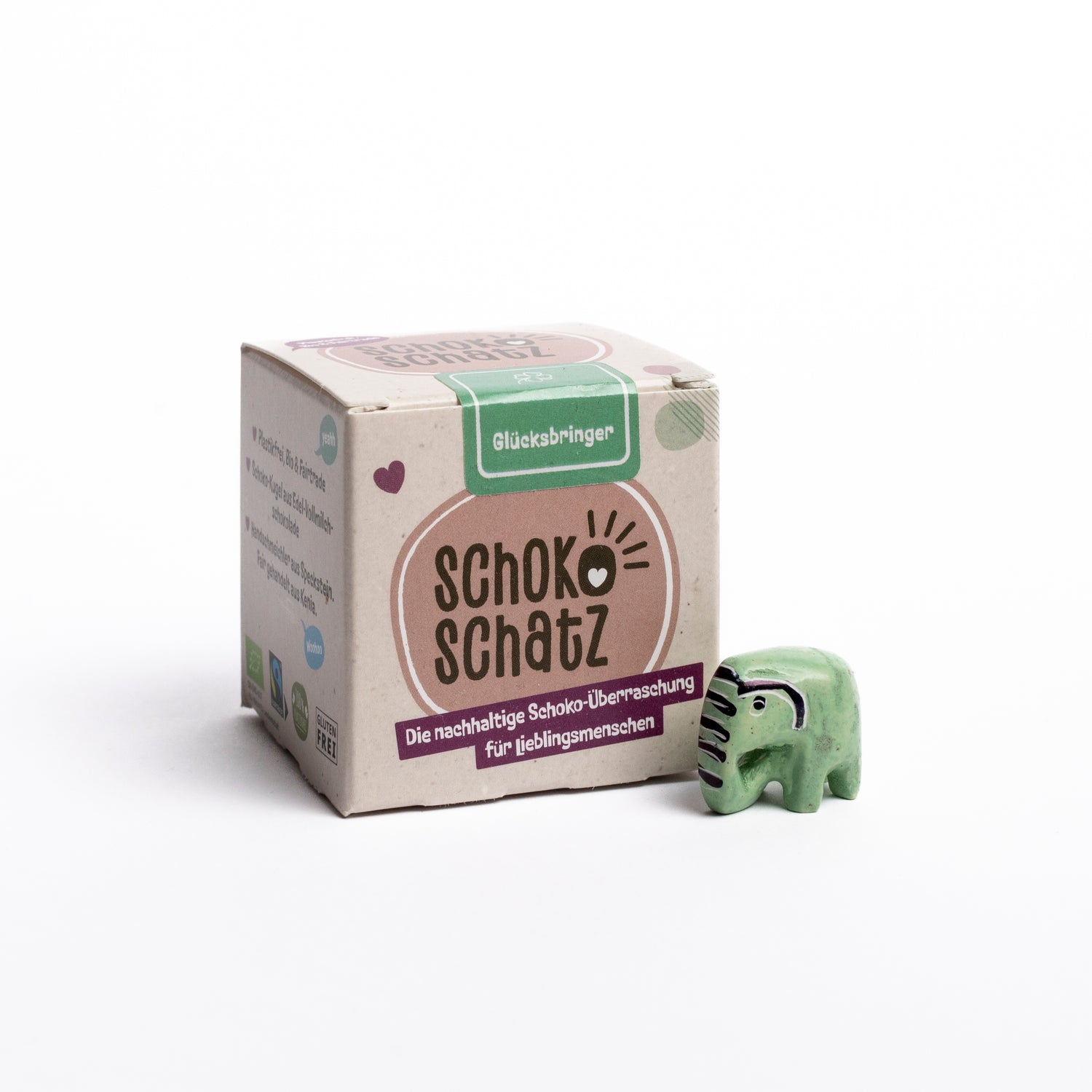 SchokoSchatz für Lieblingsmenschen - Glücksbringer (zartbitter / vegan)