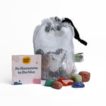 Edelsteine Mix im Upcycling-Säckchen