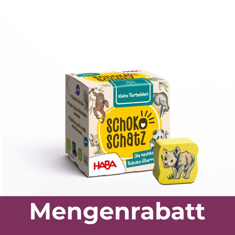 Mengenrabatt: SchokoSchatz Edition Kleine Tierhelden x HABA