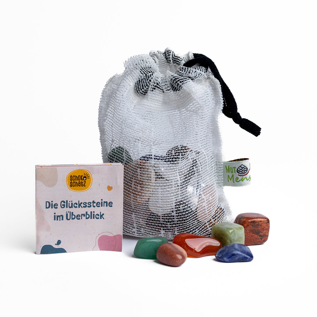 Edelsteine Mix im Upcycling-Säckchen