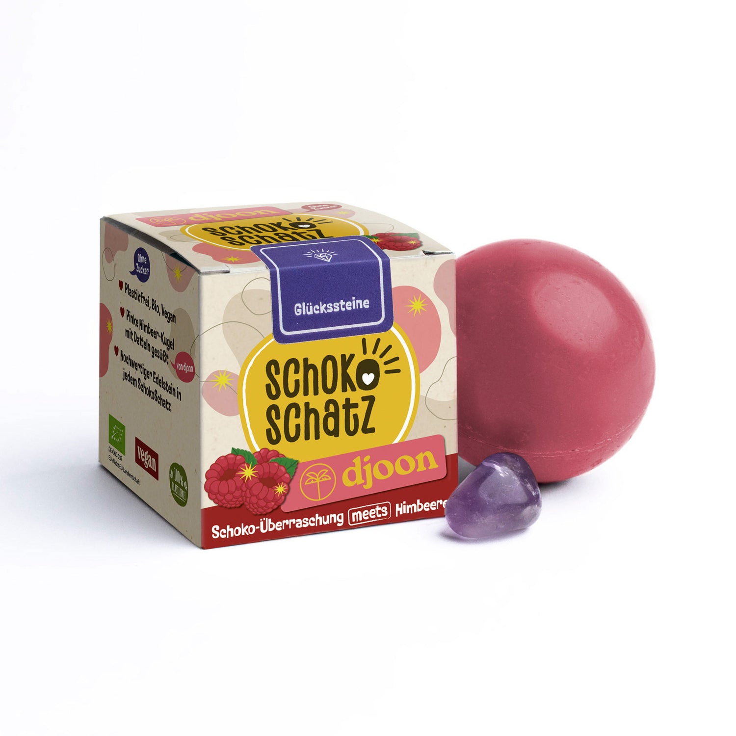 SchokoSchatz Sonderedition  "Glückssteine" mit DJOON Dattelschokolade
