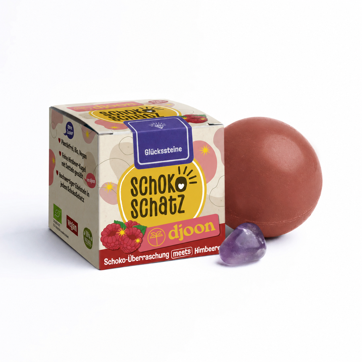 SchokoSchatz Glückssteine mit DJOON Dattelschokolade